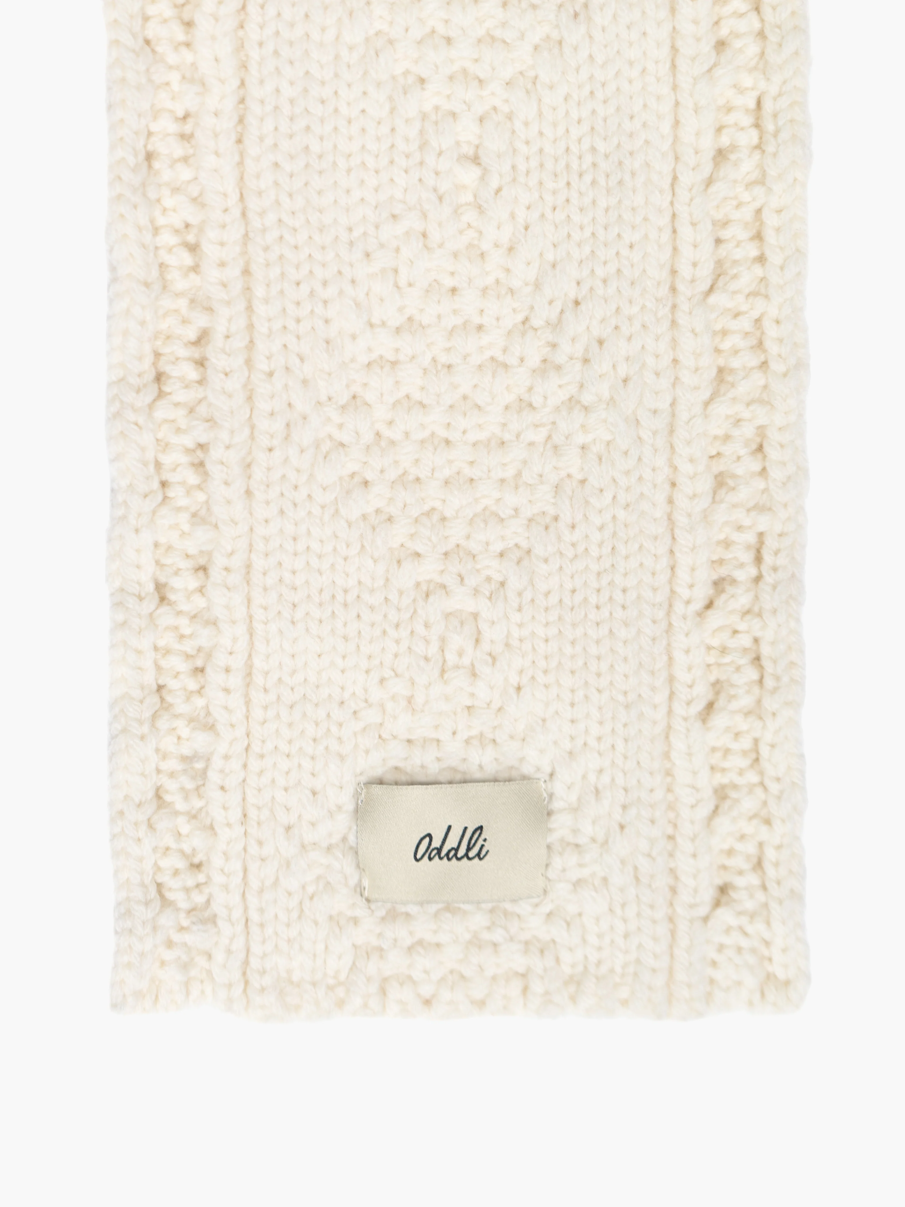 Cable Knit Skinny Scarf - Webnetwoks