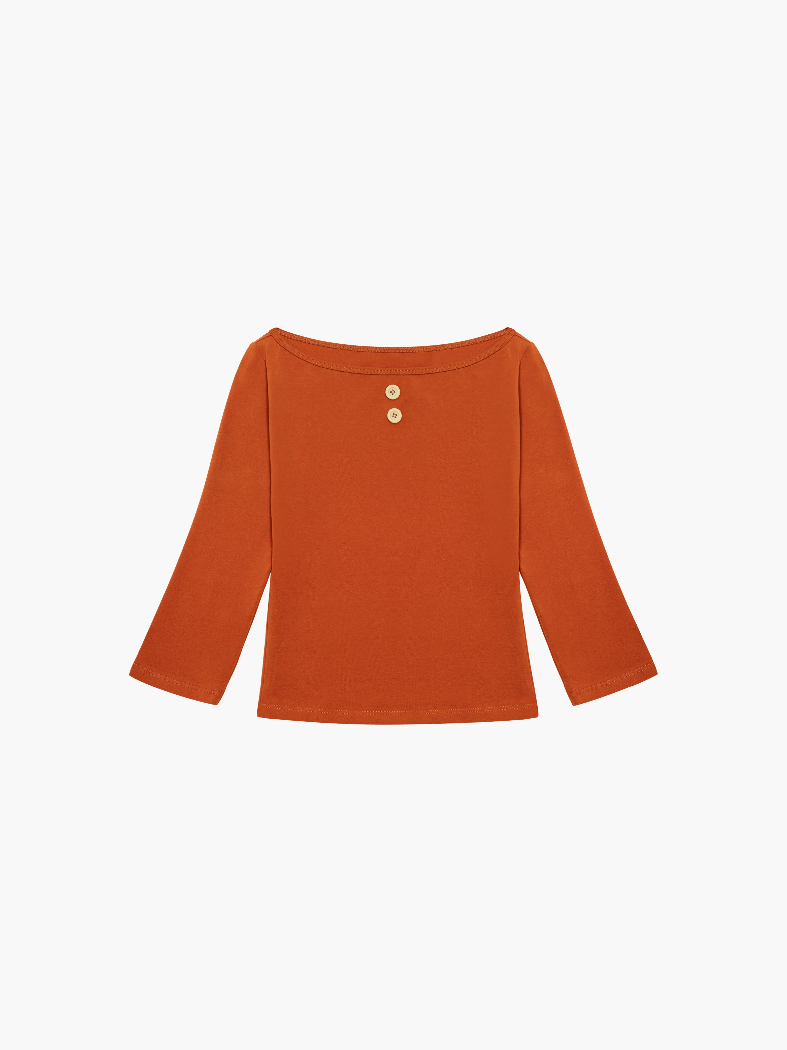 3/4 Sleeve Boat Neck Top - Webnetwoks