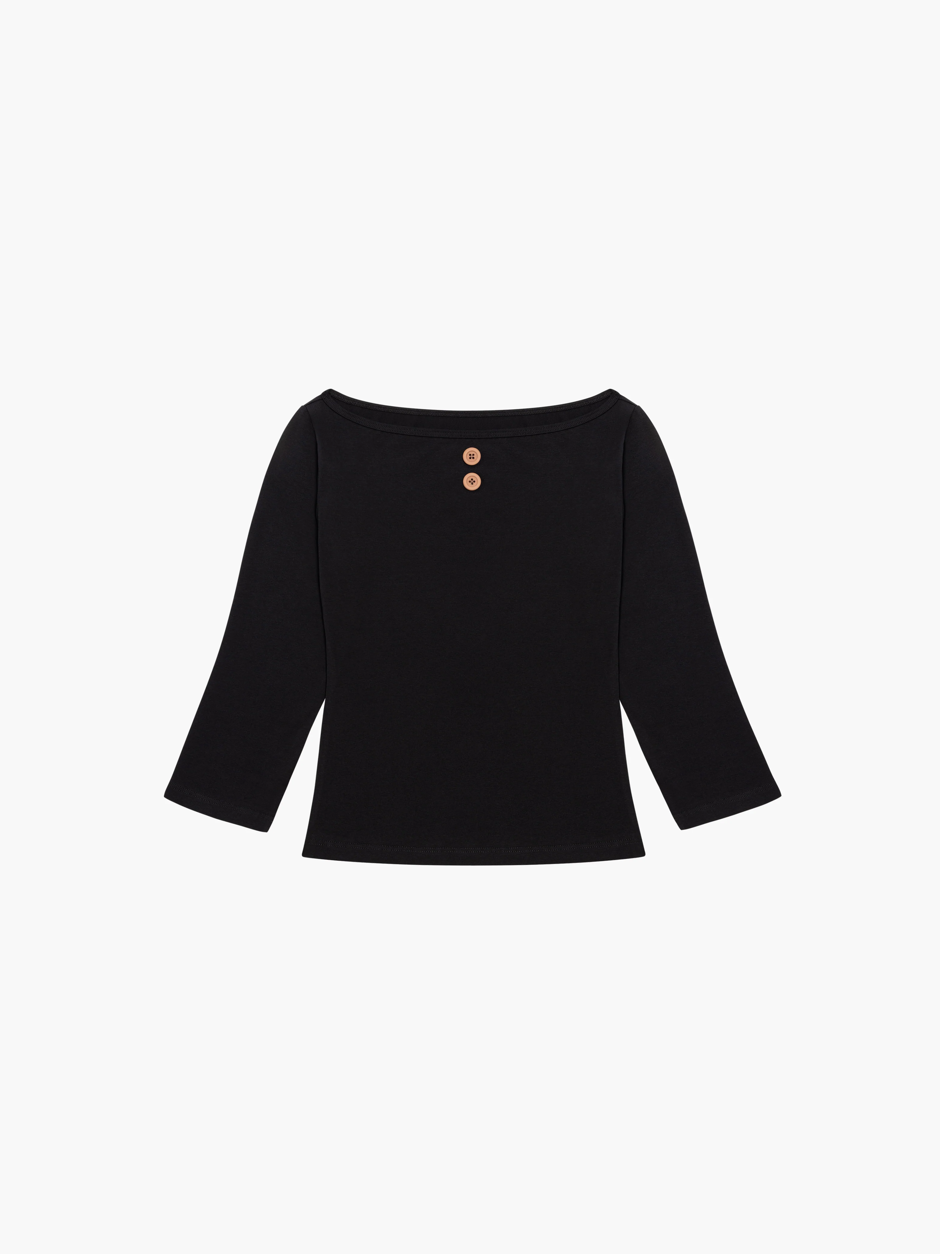 3/4 Sleeve Boat Neck Top - Webnetwoks