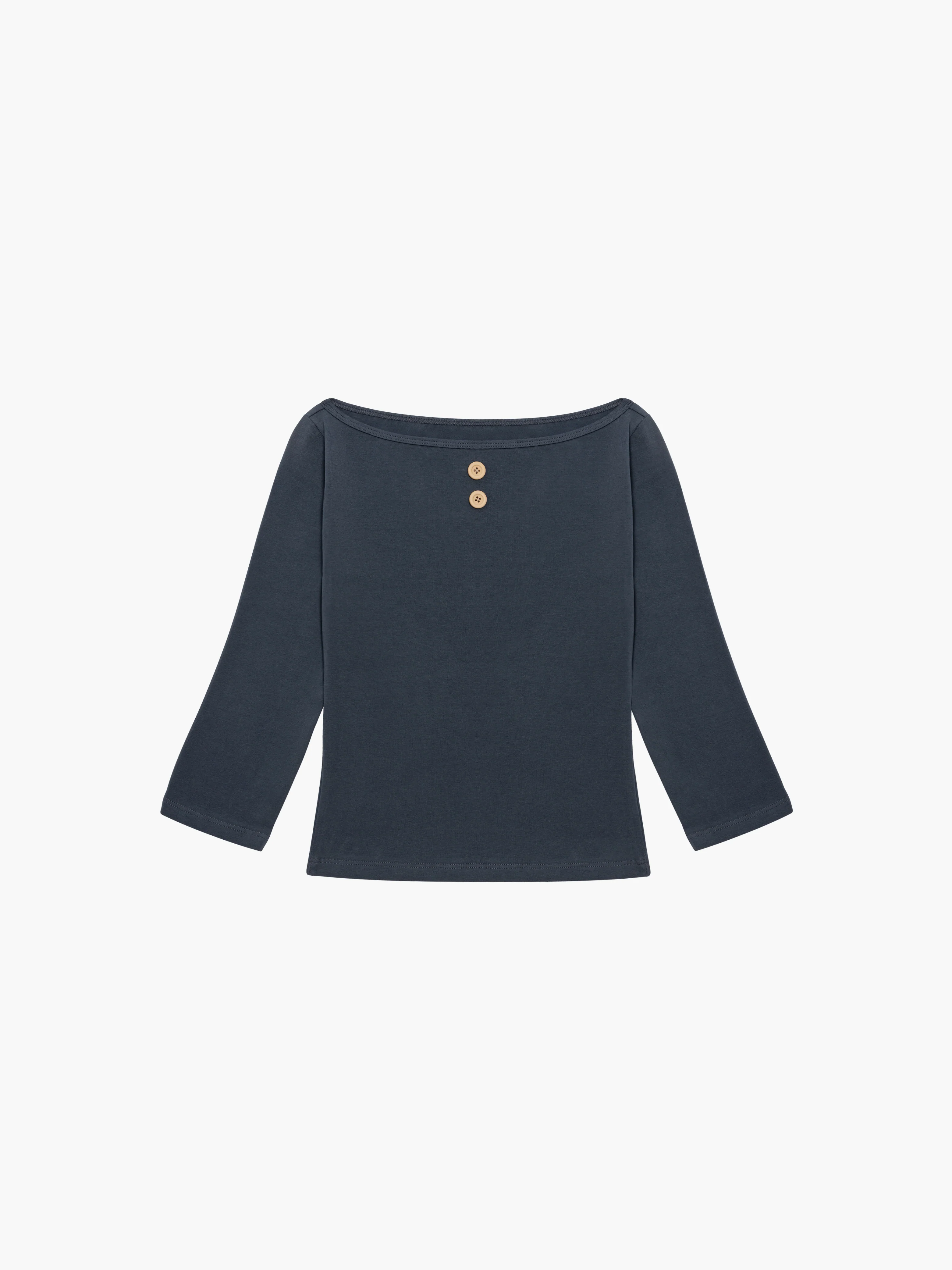 3/4 Sleeve Boat Neck Top - Webnetwoks
