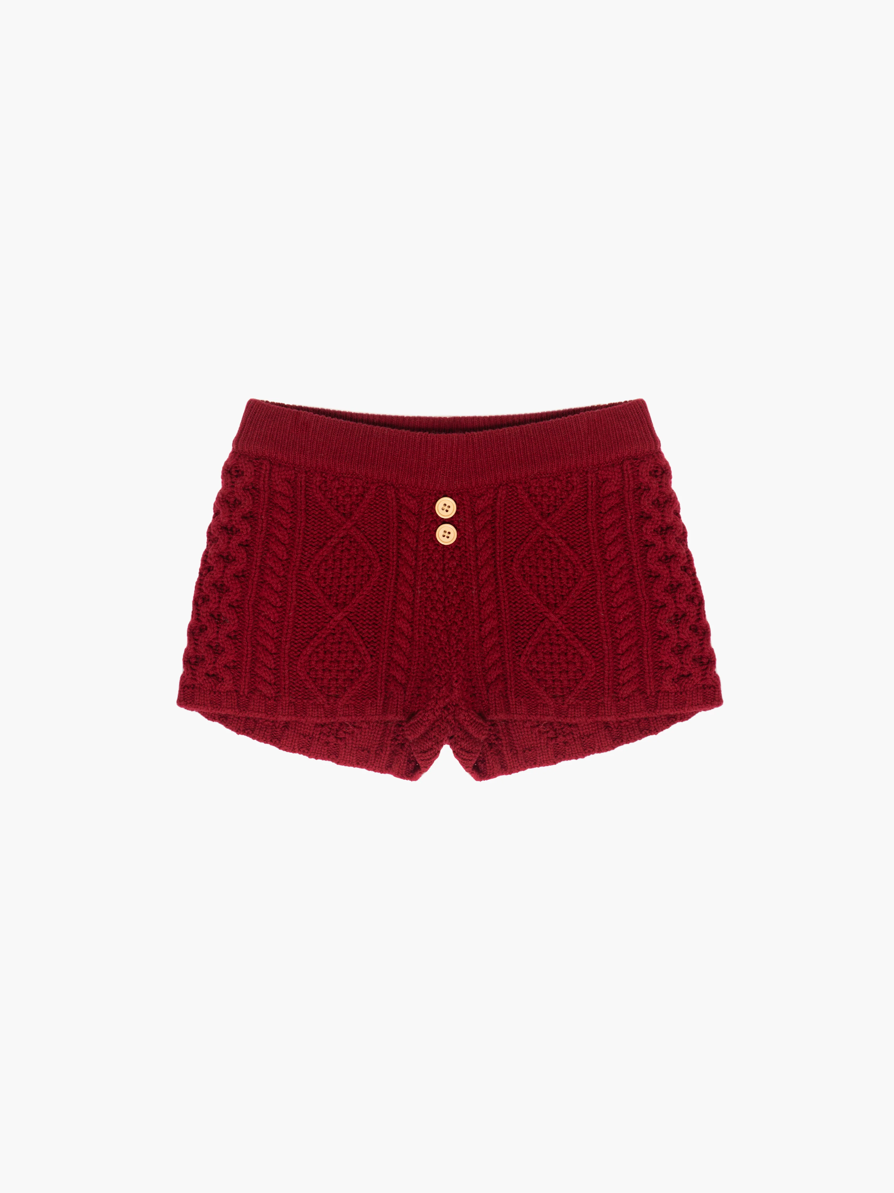 Cable Knit Mini Shorts - Webnetwoks