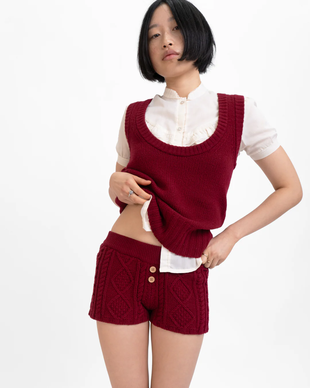 Cable Knit Vest - Webnetwoks
