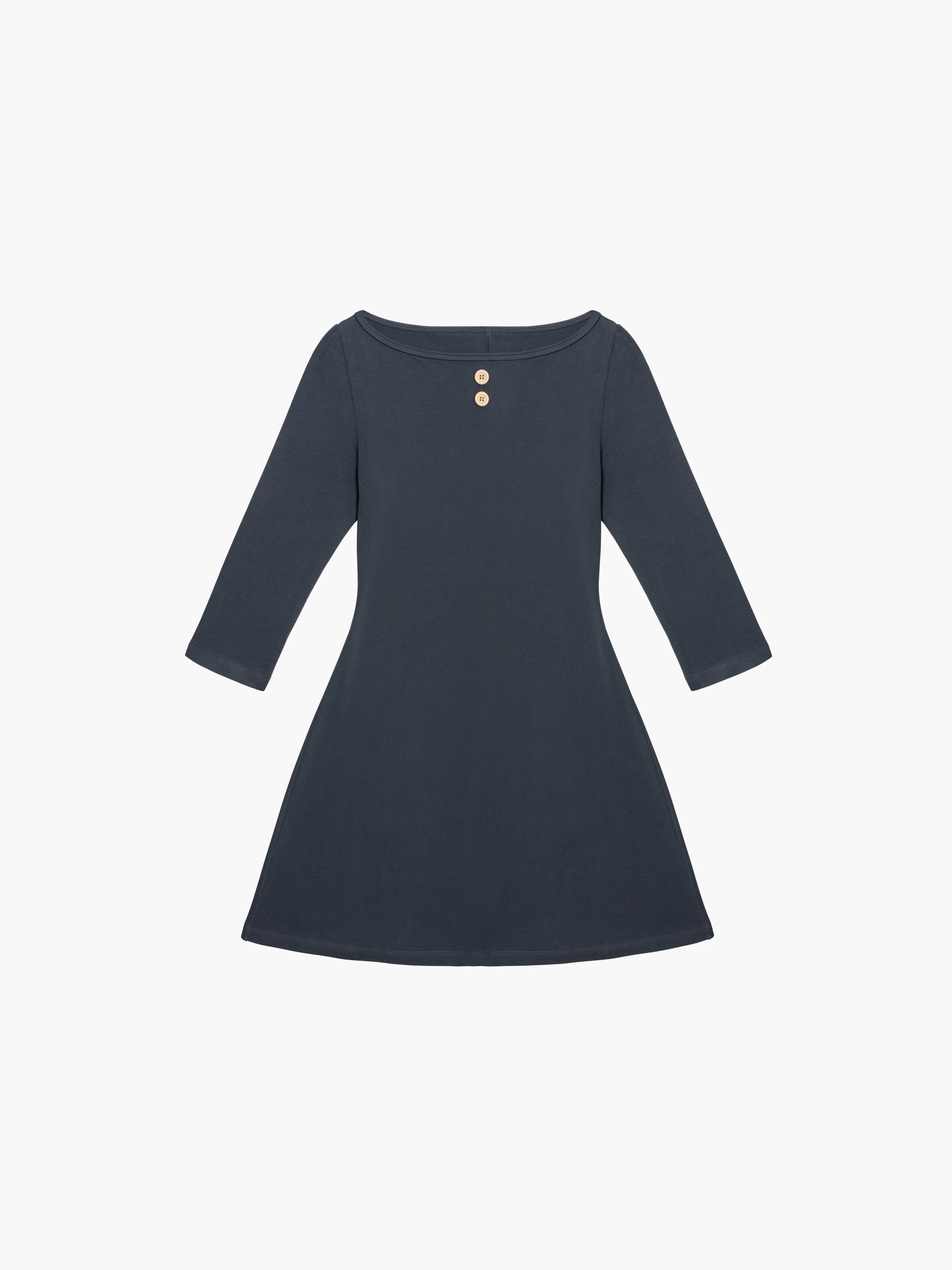 3/4 Sleeve Boat Neck Dress - Webnetwoks