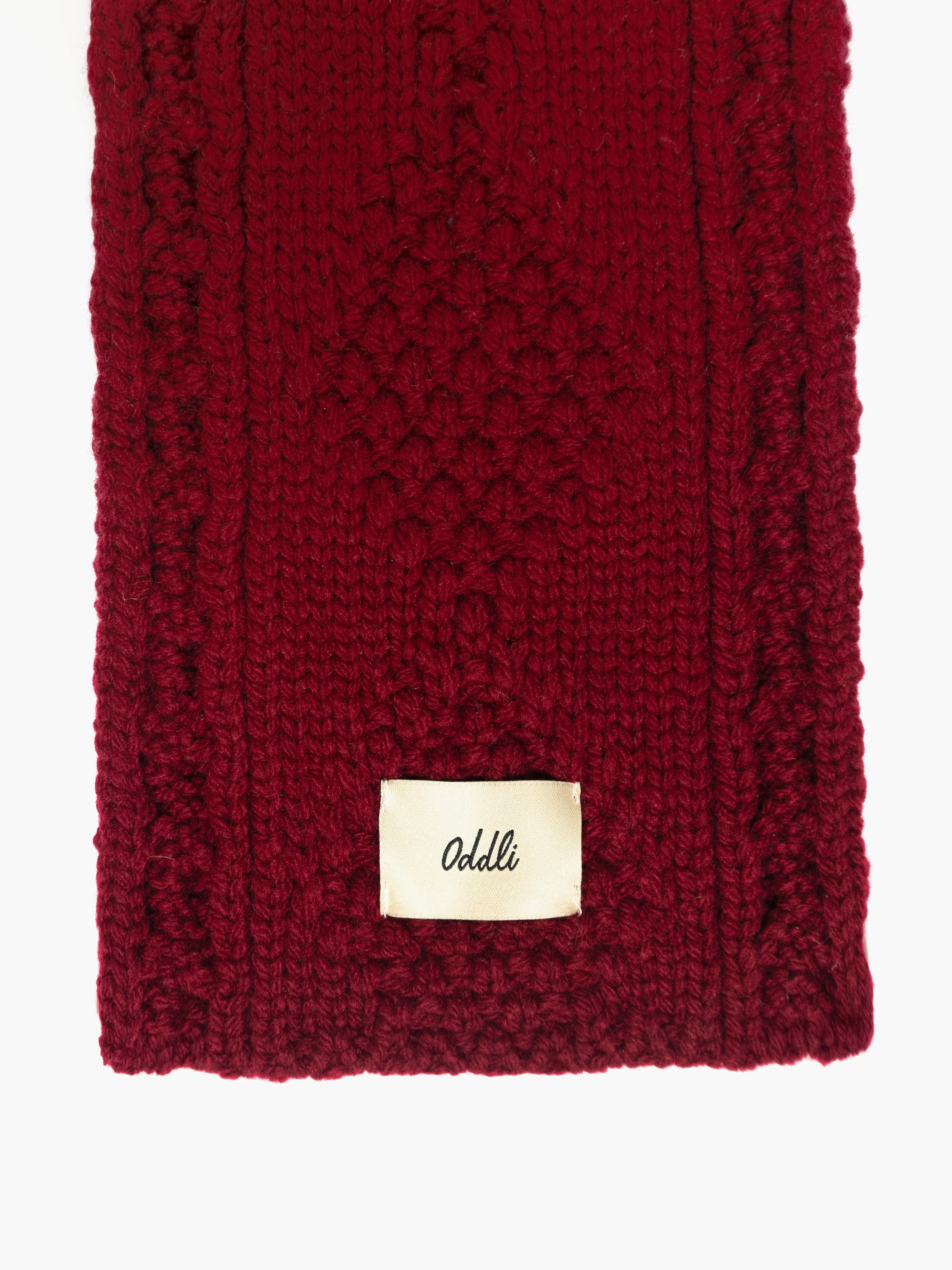 Cable Knit Skinny Scarf - Webnetwoks