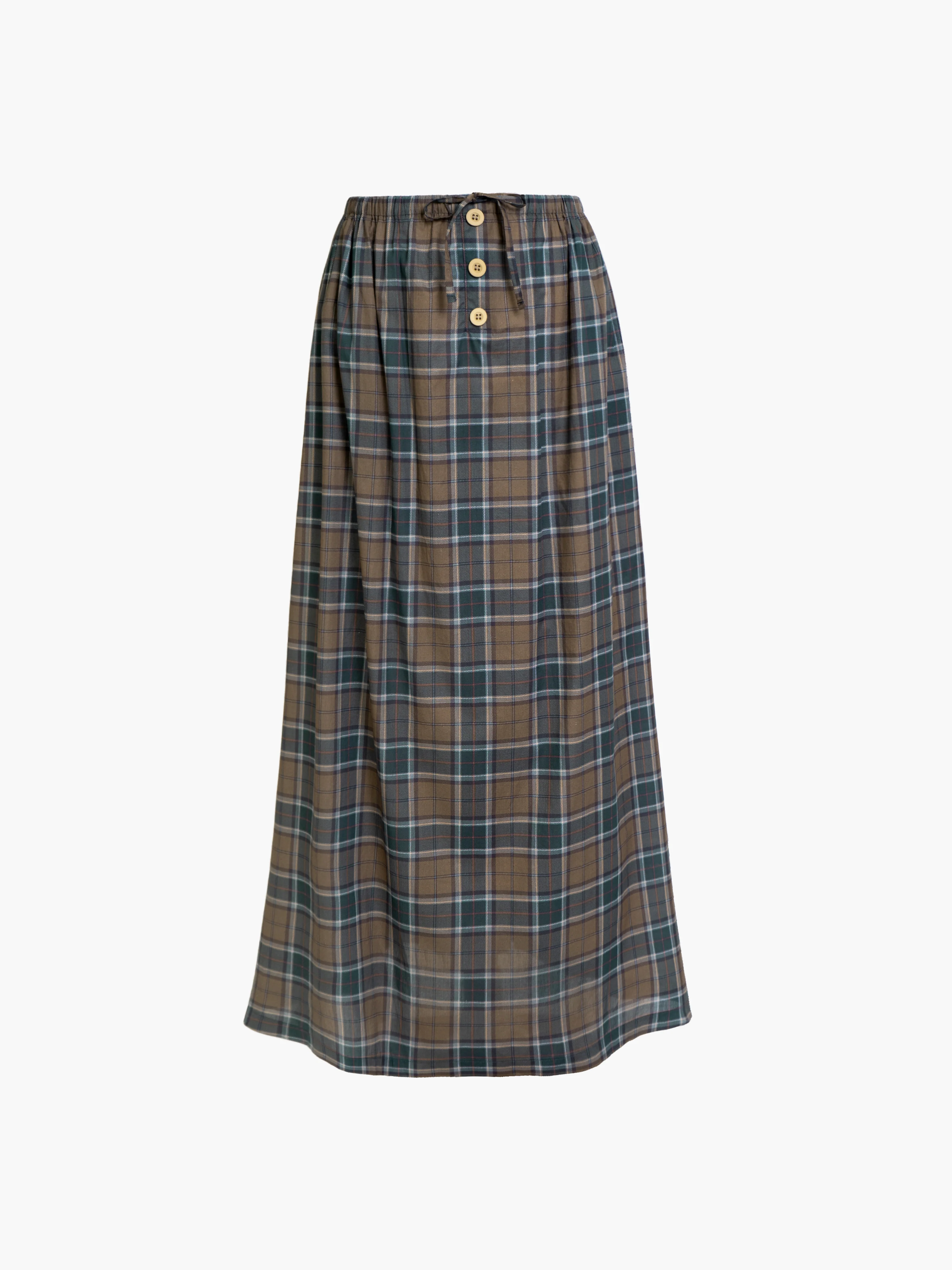 Plaid Maxi Skirt - Webnetwoks