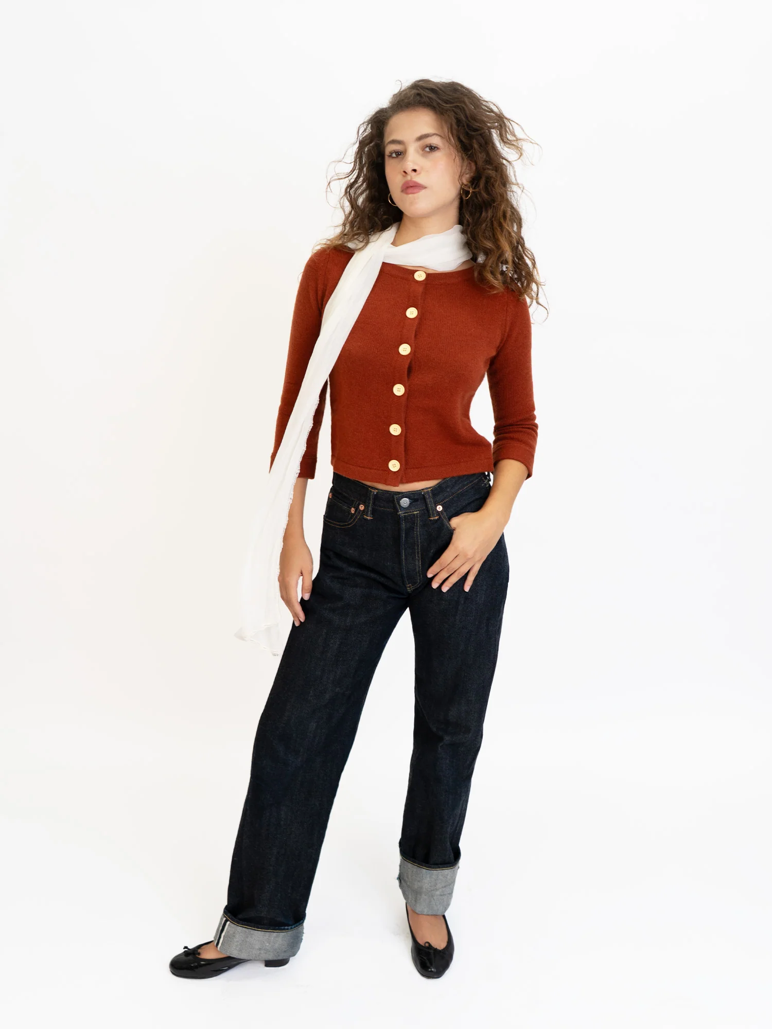 3/4 Sleeve Cashmere Cardigan - Webnetwoks